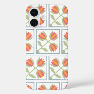 Coques iPhone 16 Motif de fleurs décoratives modernes
