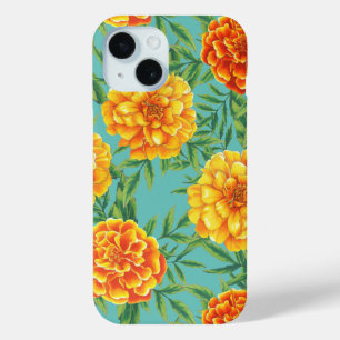 Coque Pour iPhone 15 Motif de fleurs Marigold