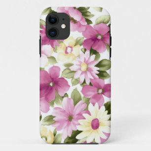 Coques Pour iPhone Motif De Fleurs Roses Et Jaunes