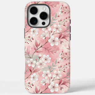 Coques iPhone 16 Pro Max Motif de fleurs Sakura rose