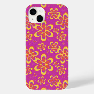 Coque Pour iPhone 14 Plus Motif de fleurs Super magenta violet