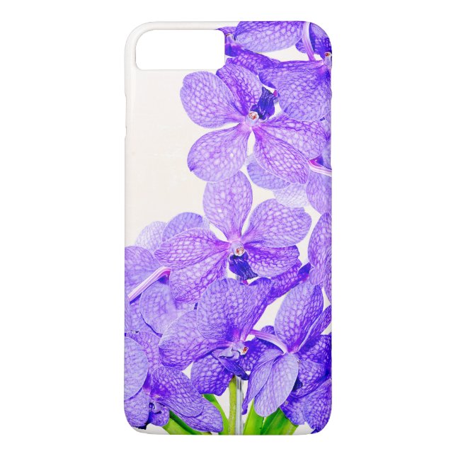 Coques Case-Mate iPhone Motif de fleurs vert pourpre mignon d'orchidées (Dos)