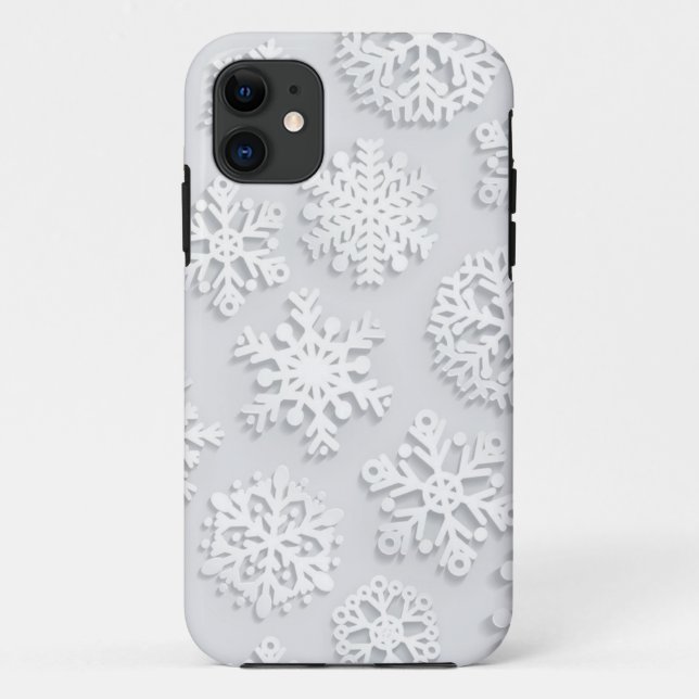 Coques Case-Mate iPhone Motif de flocon de neige (Dos)