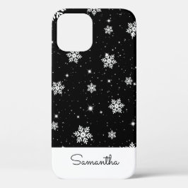 Case-Mate iPhone Case Motif de Flocon de neige noir blanc moderne