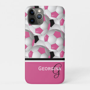 Etui iPhone Case-Mate Motif de football noir rose Monogramme