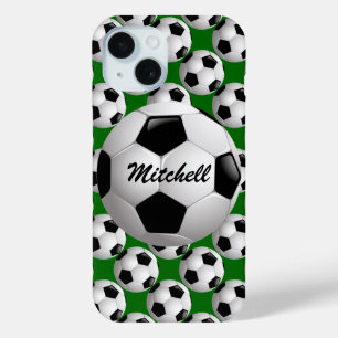 Coque Pour iPhone 15 Motif de football personnalisé