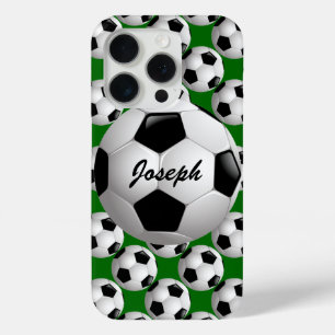 Coque iPhone 15 Pro Motif de football personnalisé