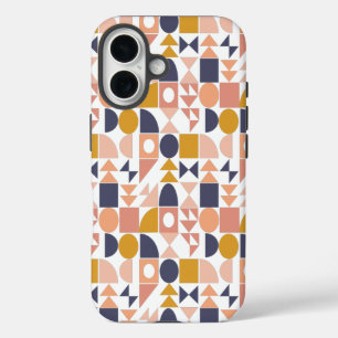 Coques iPhone 16 Motif de formes géométriques colorées dans des cou