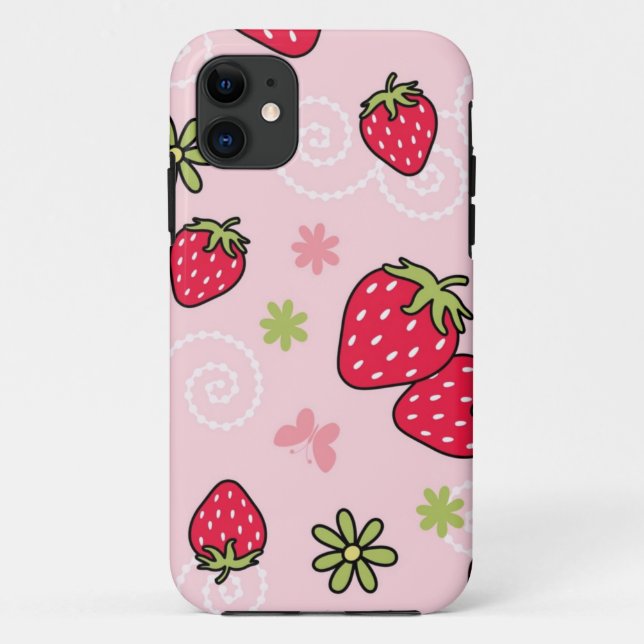 Coques Case-Mate iPhone Motif de fraises (Dos)