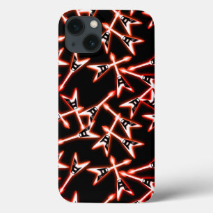 Case-Mate iPhone Case Motif de guitare électrique en métal lourd rouge e