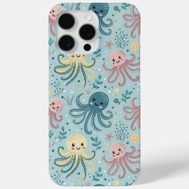 Coques Case-Mate iPhone Motif de Kawaii Octopus (Verso)