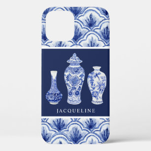 Case-Mate iPhone Case Motif de la Chinoiserie Navy Jar Scallop