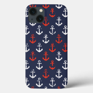 iPhone 13 Case Motif De La Marine Rouge Blanche Et Bleue