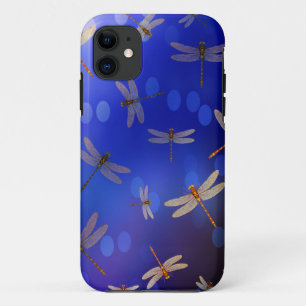 Case-Mate iPhone Case Motif de libellule bleue et blanche,
