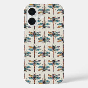Coques iPhone 16 Motif de libellule coloré
