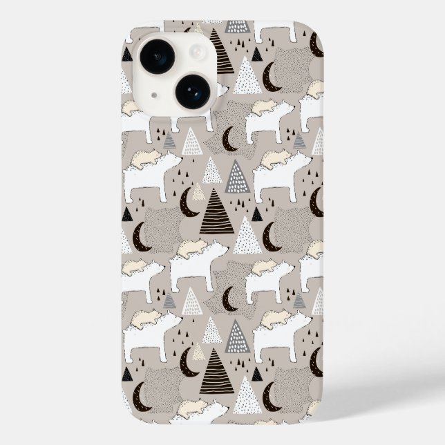 Coques Case-Mate iPhone Motif de l'ours de bois du mignon Doodland (Verso)