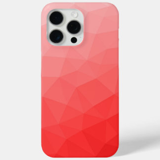 Coque iPhone 15 Pro Max Motif de maillage géométrique dégradé rouge