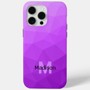 Coque iPhone 15 Pro Max Motif de maille géométrique gris clair
