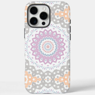 Coques iPhone 16 Pro Max Motif de mandala printanier pastel en symétrie dou