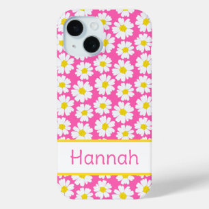 Coque Pour iPhone 15 Motif de marguerite tendance
