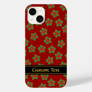 Coque Pour iPhone 14 Motif de Noël Poinsettia