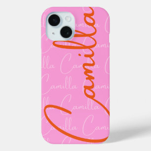 Coque Pour iPhone 15 Motif de nom répétitif Camilla