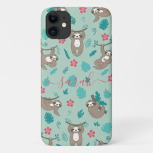 Case-Mate iPhone Case Motif de paresseux mignon Nom personnalisé