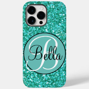 Coque Pour Pour iPhone 14 Pro Max motif de parties scintillant pétillant turquoise m