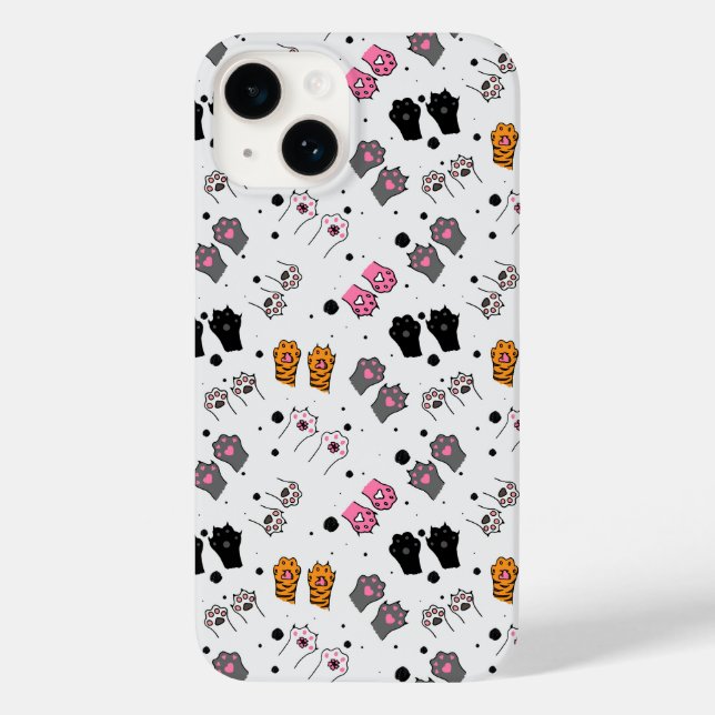Coques Case-Mate iPhone Motif de pattes de chat (Verso)