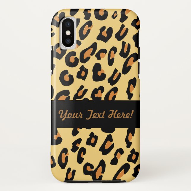 Coques Case-Mate iPhone Motif de peau de léopard personnalisé (Dos)