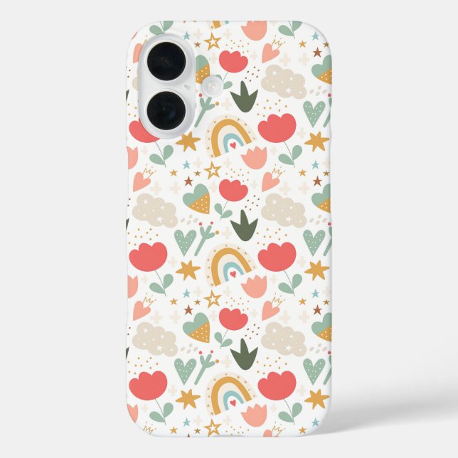 Coques Case-Mate iPhone Motif de pépinière lunaire avec nuages et étoiles (Verso)