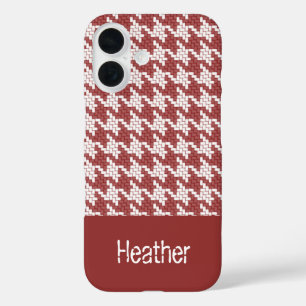 Coques iPhone 16 Motif de pied de marron et blanc