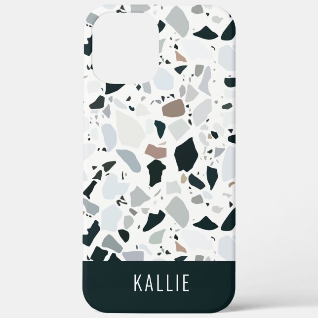 Coques Case-Mate iPhone Motif de pierre de Terrazzo (Verso)