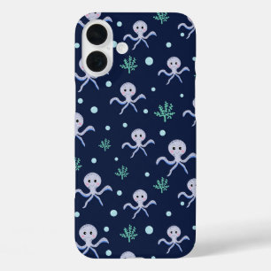 Coques iPhone 16 Plus Motif de Pieuvre Mignonne