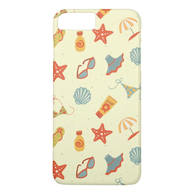 Coques Case-Mate iPhone Motif de plage d'été (Dos)
