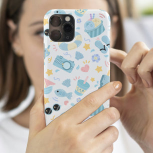 Coques iPhone 16 Motif de plage estivale pastel