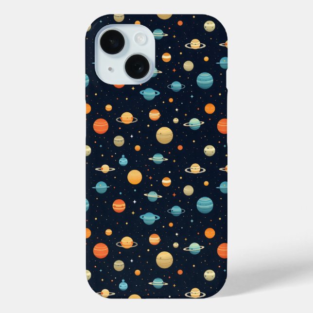 Coques Case-Mate iPhone Motif de planète spatiale colorée (Verso)
