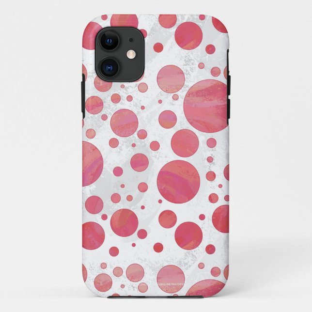 Coques Case-Mate iPhone Motif de point de rotation saumon (Dos)