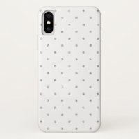 Motif de pois argenté blanc élégant de parties