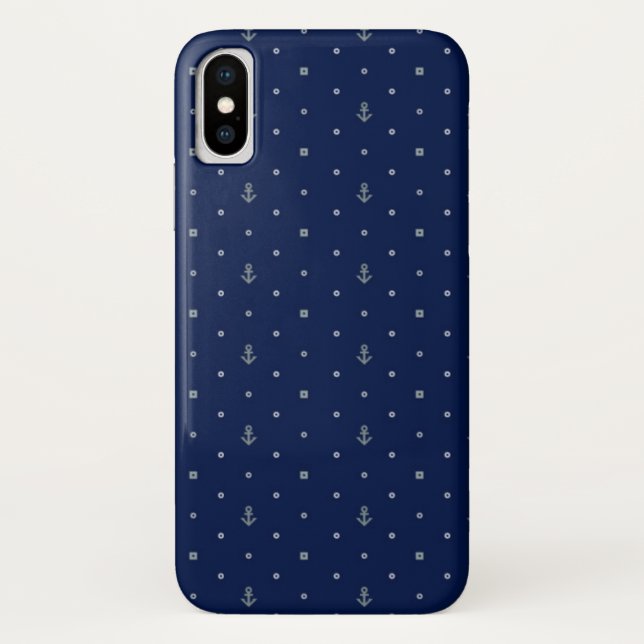 Coques Case-Mate iPhone Motif de pois d'Ancre (Dos)