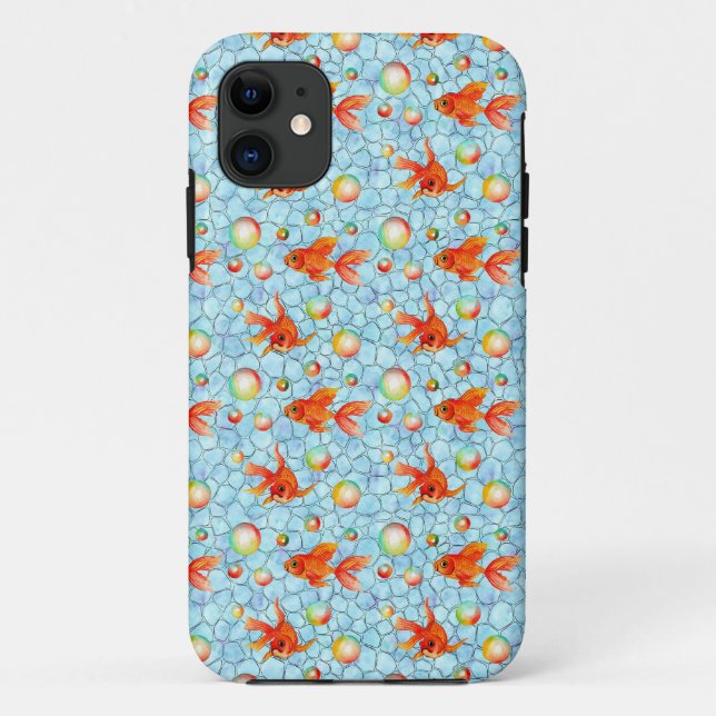 Coques Case-Mate iPhone motif de poisson d'or (Dos)