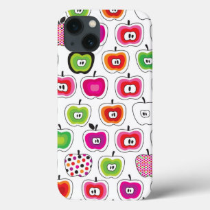 Etui iPhone 13 Motif de pomme rétro mignon