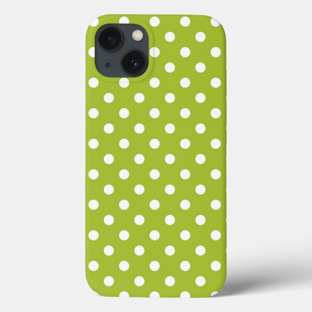 Coques Case-Mate iPhone Motif de printemps avec pois blancs (Verso)