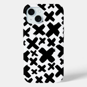 Coque Pour iPhone 15 Motif de projection de peinture noire