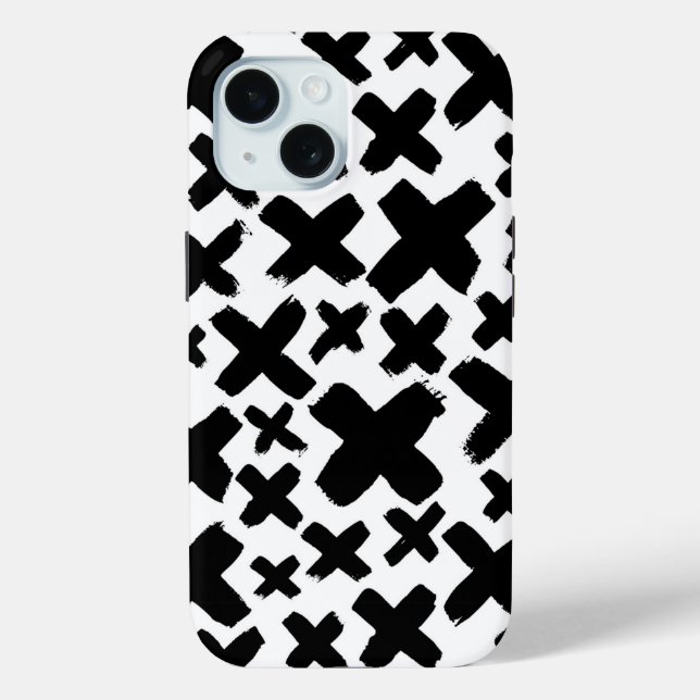 Coques Case-Mate iPhone Motif de projection de peinture noire (Verso)