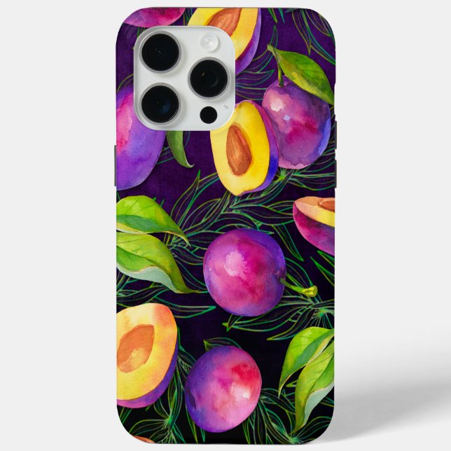 Coques Case-Mate iPhone Motif de prune violette (Verso)