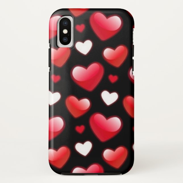 Coques Case-Mate iPhone Motif de Red Heart (Dos)