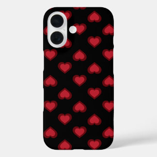 Coques iPhone 16 Motif de Red Hearts