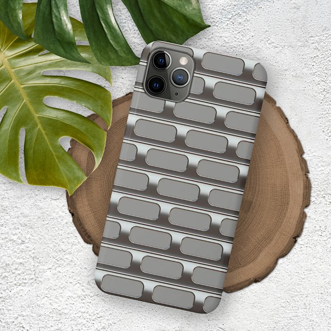 Coques Case-Mate iPhone Motif de réseau industriel Retro Faux en acier ino (Créateur téléchargé)