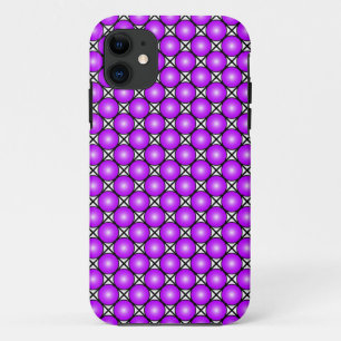 Case-Mate iPhone Case Motif de réseau noir et blanc à points roses magen
